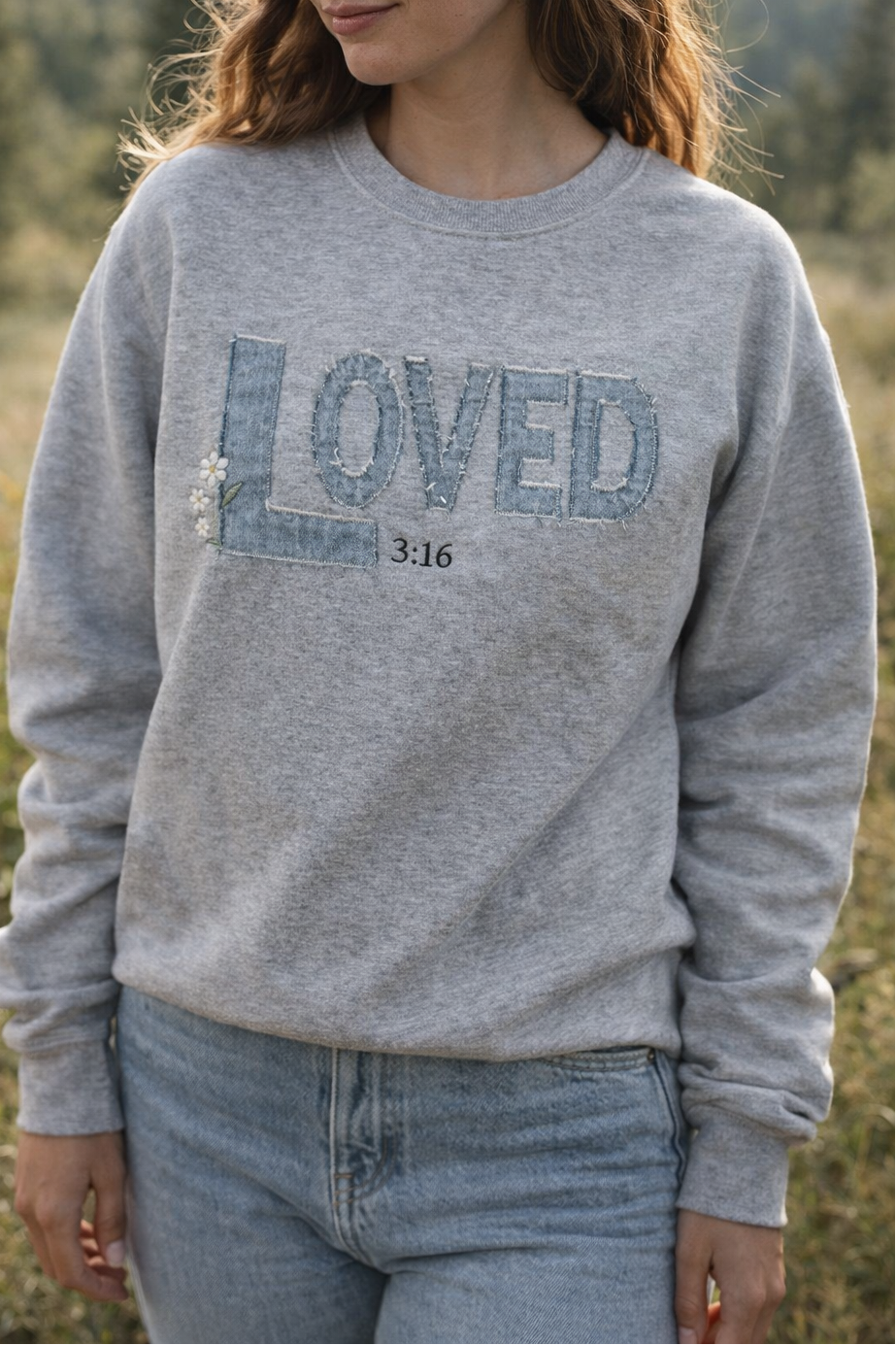 Loved Embroidery Sweatshirt