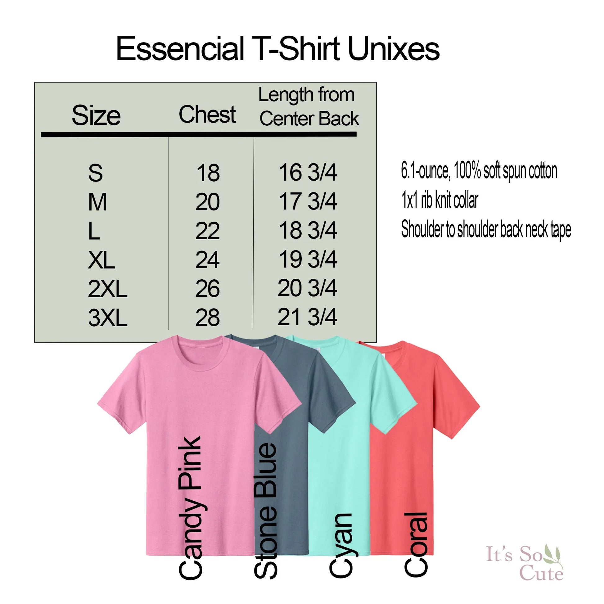 Size chart for personalized lace embroidered Mama shirt showing measurements