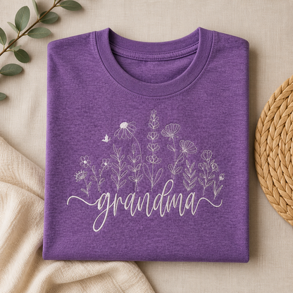Camiseta personalizada con el título — Camisa bordada para abuela