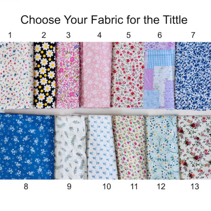 Fabric chart for selecting the MRS appliqué letter pattern