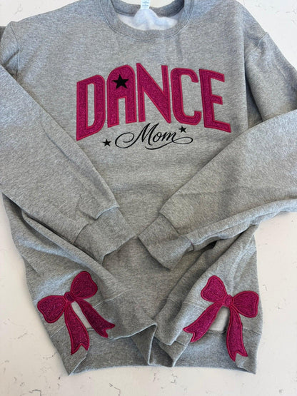 Dance Mom personalized sweatshirt varsity embroidered design detail