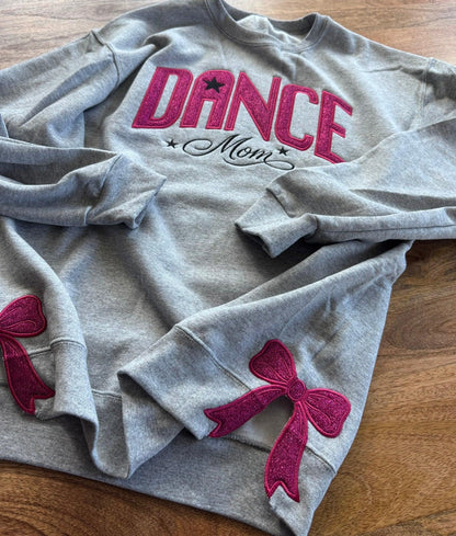 Dance Mom varsity sweatshirt full view personalized embroidered crewneck