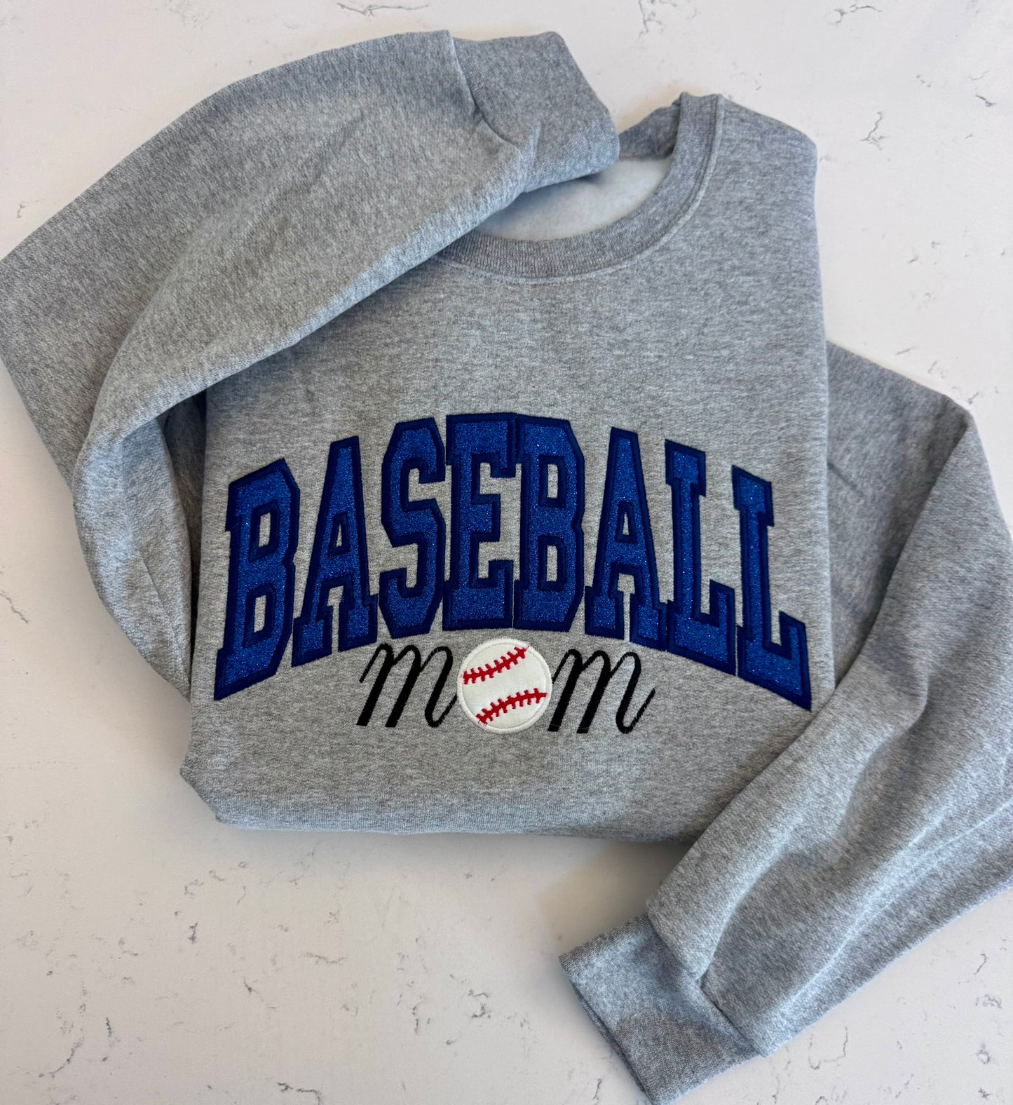 Baseball Mom Embroidered Sweatshirt, Custom Mama Crewneck, Custom Baseball Varsity Crewneck.