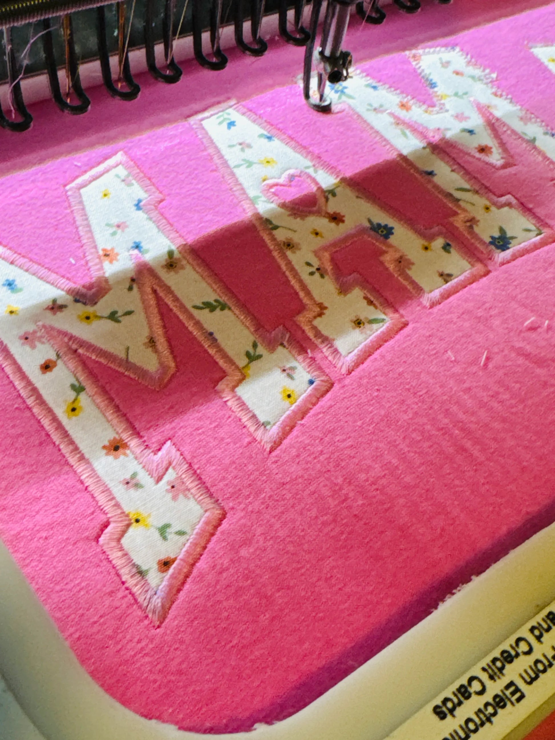 Custom embroidered floral Mama tee personalized name shirt for Nana