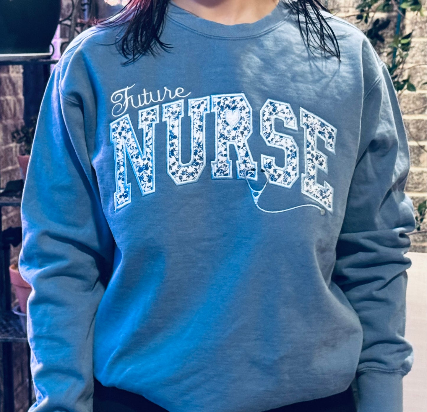 Future Nurse Embroidered Sweatshirt