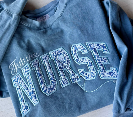 Future Nurse Embroidered Sweatshirt
