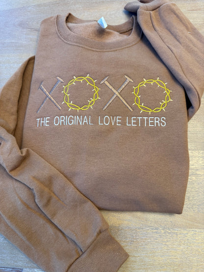 XOXO The Original Love Letters embroidered sweatshirt Christian apparel