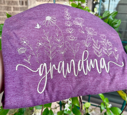 Camiseta personalizada con el título — Camisa bordada para abuela