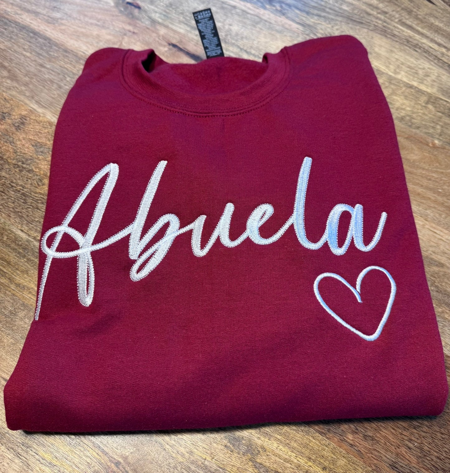 Abuela Embroidered Sweatshirt, Personalized Grandma Gift, Custom Names Sleeve, Hispanic Grandma Sweater, Latina Family Gift, Gift for Abuela