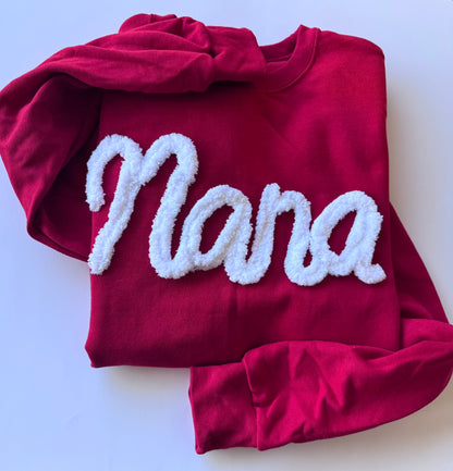 Sudadera Personalizada Bordada para Mamá | Nombre y Año Personalizados | Aplique Universitario