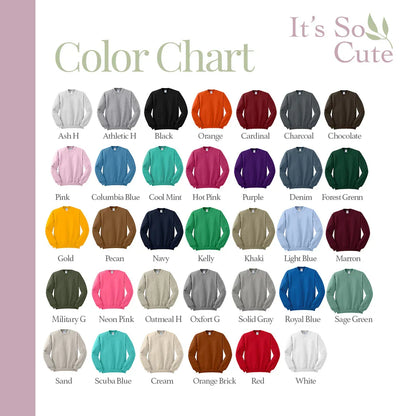 Baseball Mom embroidered sweatshirt color variation custom varsity crewneck