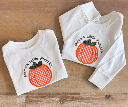 Mama’s Little Pumpkin Personalized Embroidered Toddler Shirt