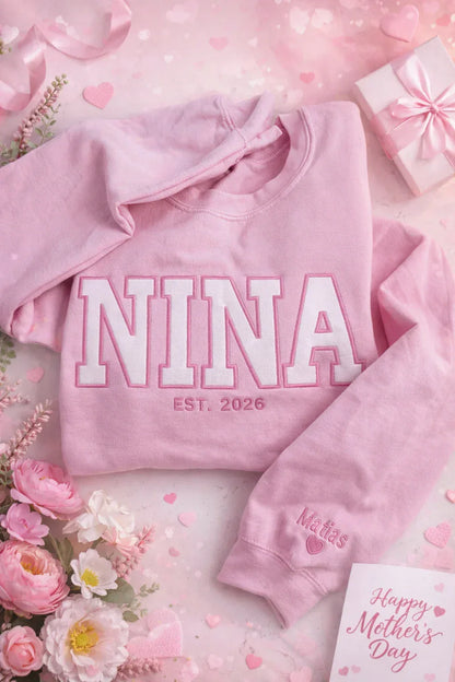 Personalized Name and embroidered Name sleeve