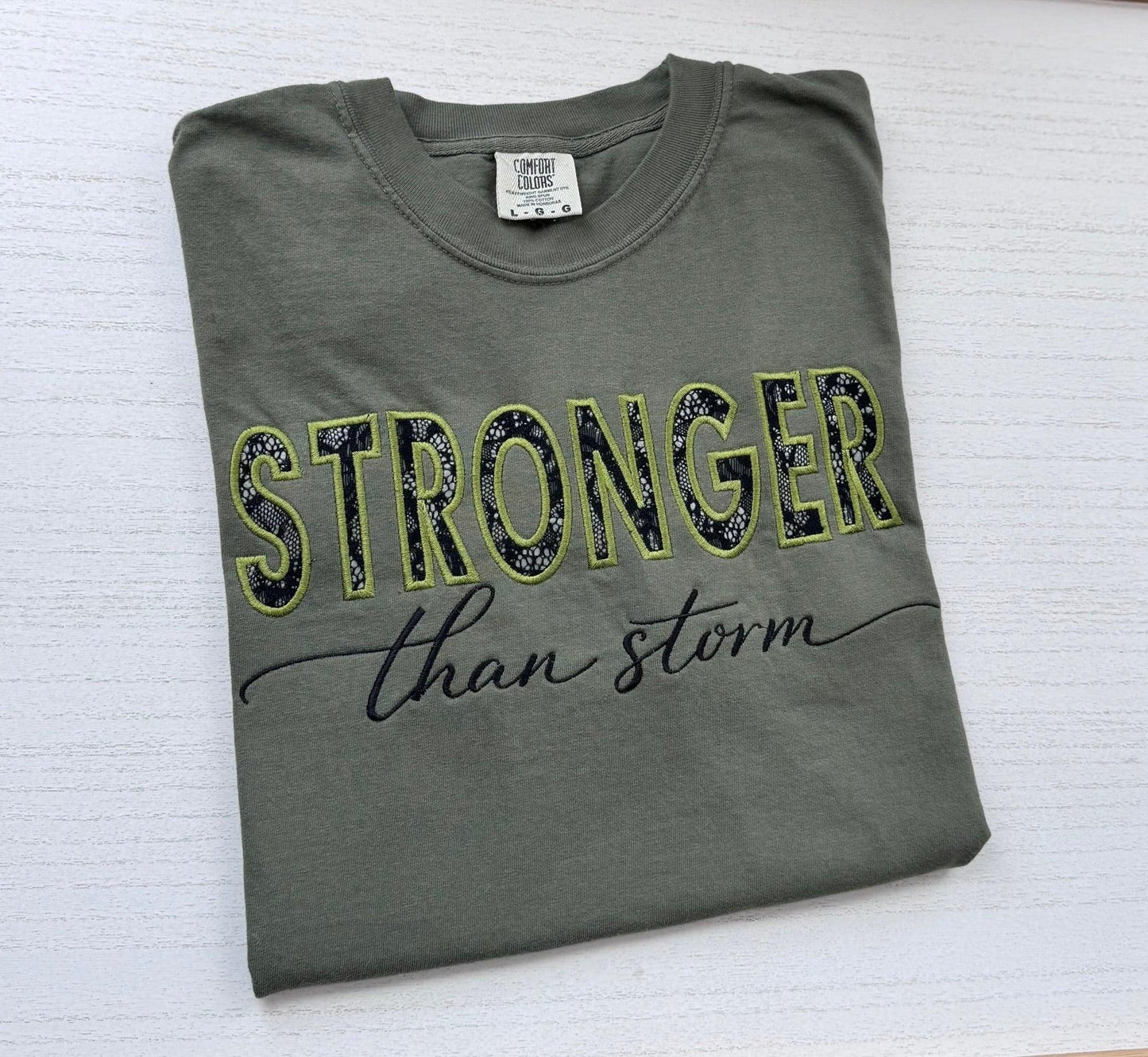Stronger-than-Storm-EmbroideredShirt-Itssocute-1 - It's So Cute