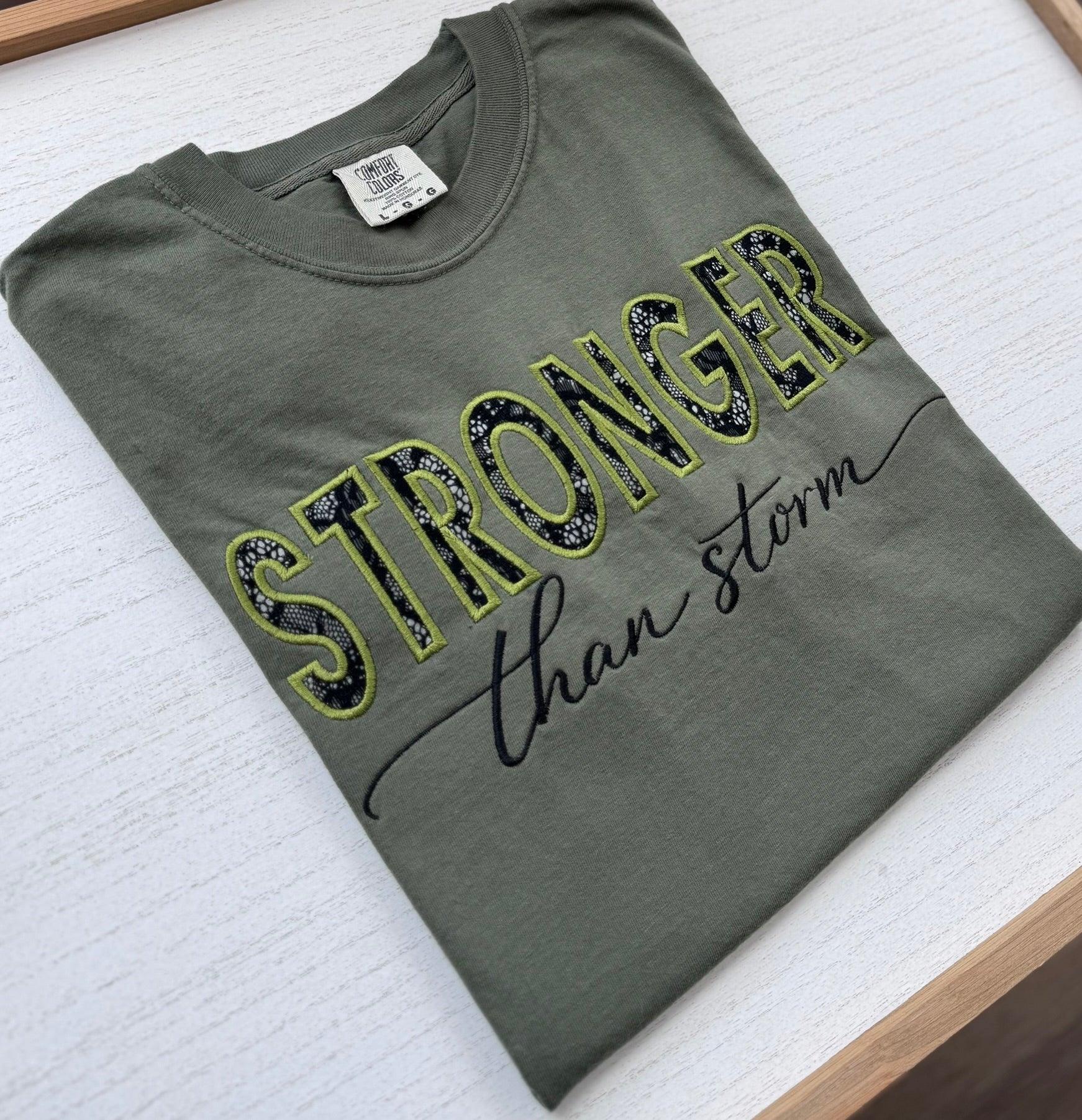 Stronger-than-Storm-EmbroideredShirt-Itssocute-2 - It's So Cute