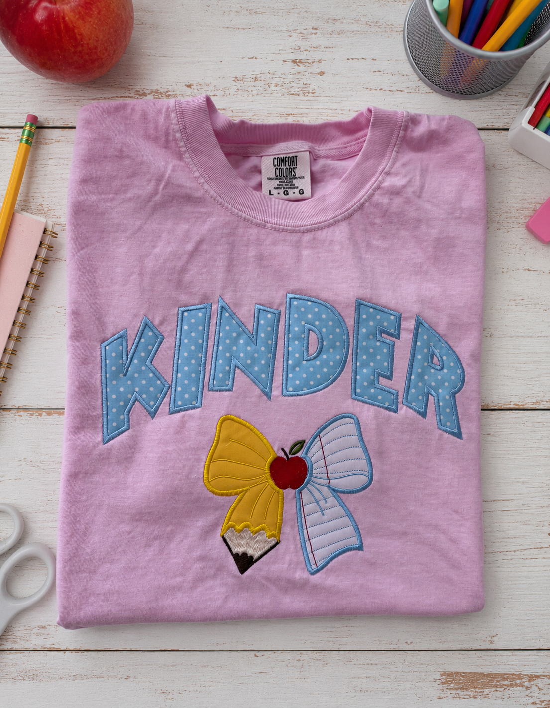 Coquette Teacher bow, custom school shirt, embroidery kindergarten tee comfort color, grade level crew
