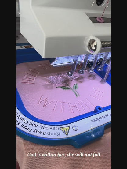 Held by Grace Embroidered Tee | Christian Shirt for Women | Minimal Faith Apparel