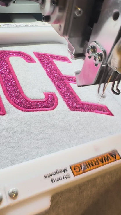 Sudadera bordada de mamá bailarina | Aplique universitario brillante | Personalizada