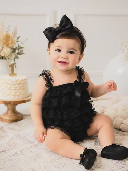 Baby Girl Lace Romper Set — Cake Smash & Birthday Outfit