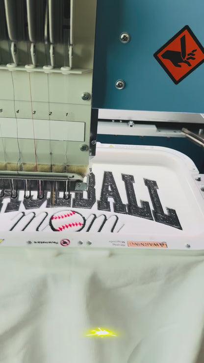 Sudadera bordada de mamá beisbolista | Aplicación Varsity blanca | Nombre personalizado en la manga | Personalizado