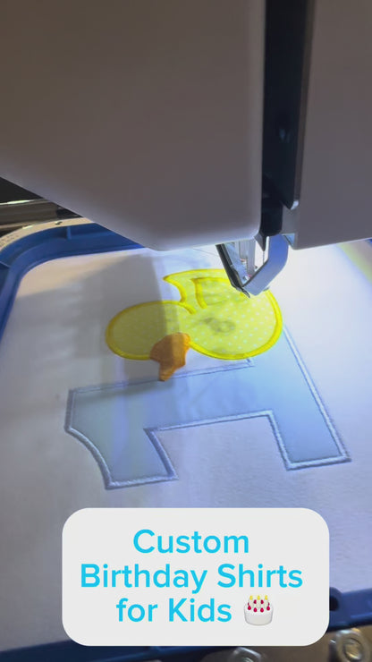 Camiseta personalizada de cumpleaños de pato para el primer año | Nombre y número personalizados | Traje de cumpleaños para bebé